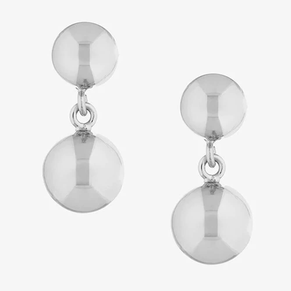 Mint Velvet Silver Tone Sphere Earrings Jarrolds, Norwich